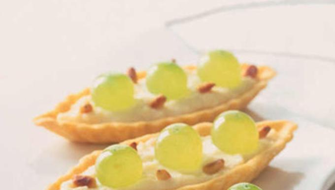 Minitartelettes au raisin et mascarpone