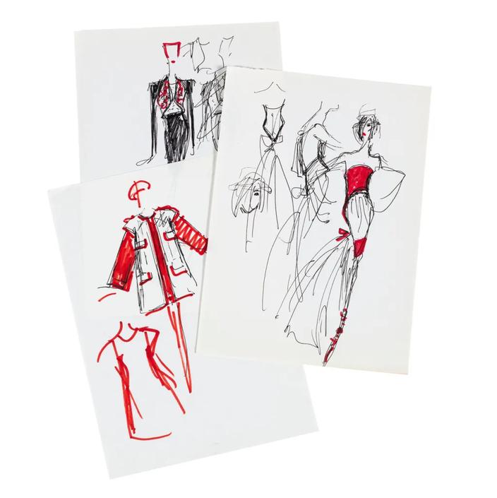 Du 2 au 8 juillet prochain, Sotheby’s Paris dispersera en ligne plus de 1 000 dessins du couturier allemand.