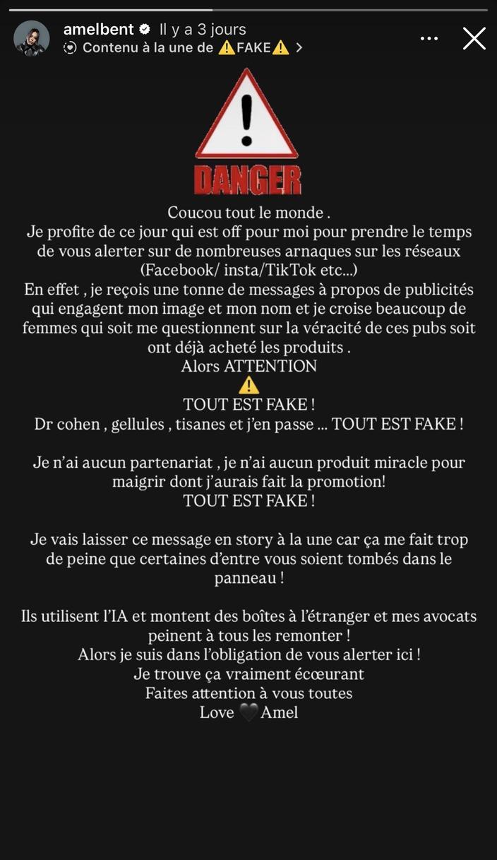 “Je reçois une tonne de messages…” : Amel Bent fait une sévère mise au ...