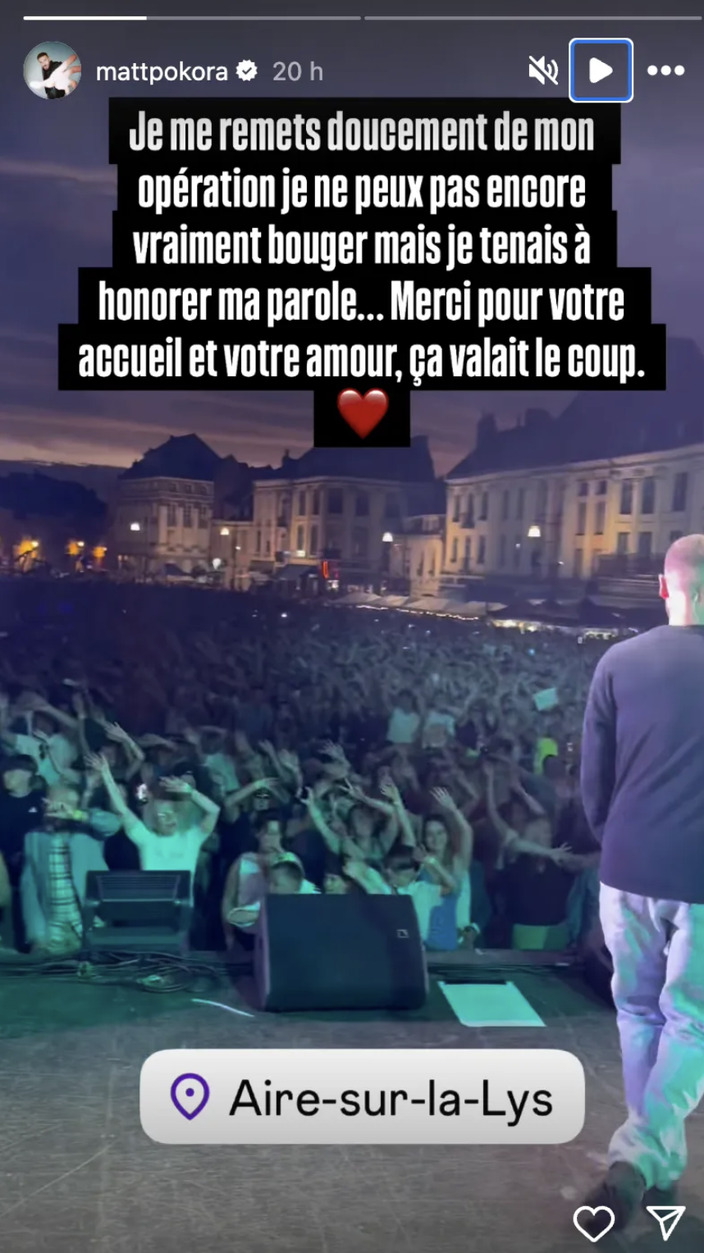 M.Pokora opéré, il donne de ses nouvelles : “Je ne peux pas encore vraiment  bouger mais…”