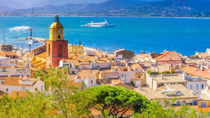 Tableau Saint-Tropez - Crépuscule Sur Le Port - Côte D'Azur - Golfe