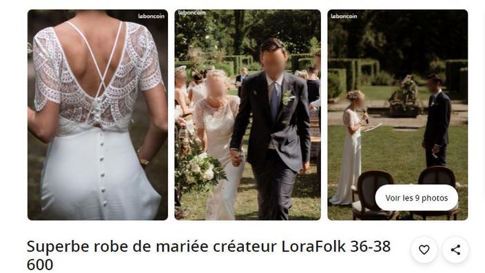 Le bon coin robe de mariée best sale