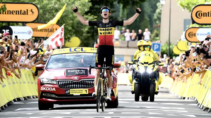Van Aert vainqueur, Pogacar chahut&eacute; mais en jaune : le film de la 11e &eacute;tape du Tour de France