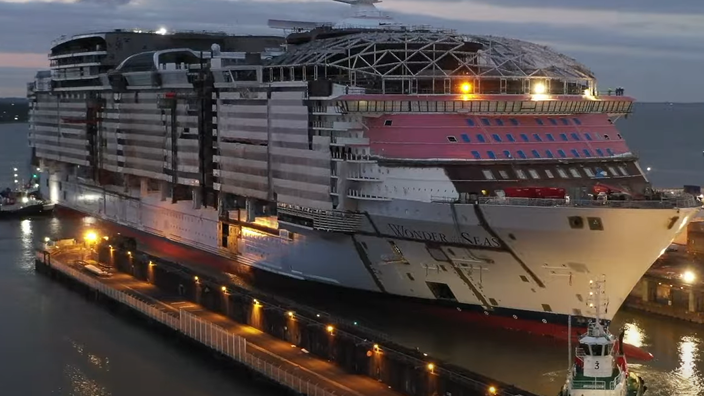 Saint-Nazaire : un incendie se déclare à bord du Wonder of the Seas, plus grand paquebot du monde - Vimarsana News