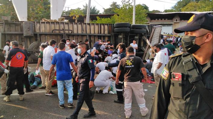 Al menos 53 migrantes muertos en accidente automovilístico en México