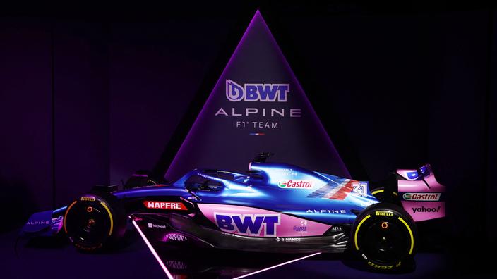 Alpine unveils a blue and pink single-seater