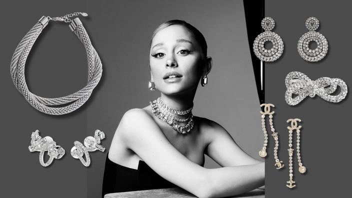 Parure De Bijoux Fantaisie – Collier + Boucles D’oreilles Strass – Style Fête / Mode – Neuf Avec étiquettes