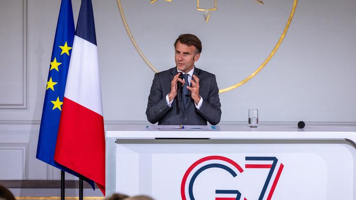 Emmanuel Macron lors du sommet G7