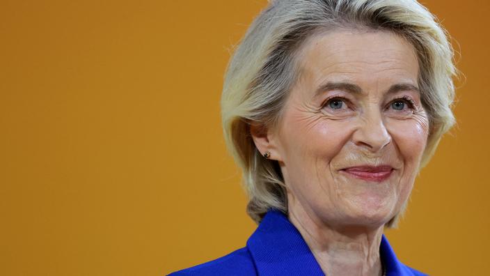Ursula von der Leyen lors de son discours au MEDEF
