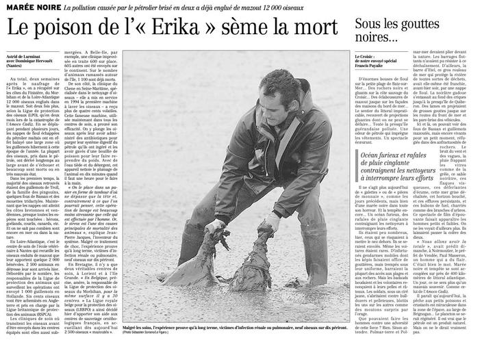 Le 12 décembre 1999, le naufrage de l’Erika provoquait une catastrophe