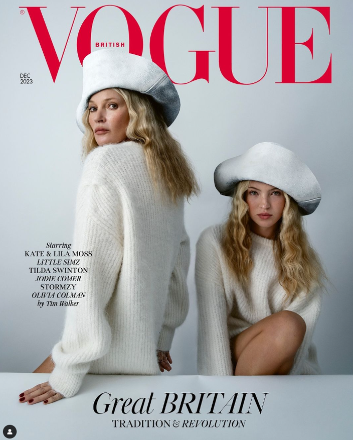 Kate Moss Et Sa Fille Lila Comme Des Jumelles En Couverture De Vogue