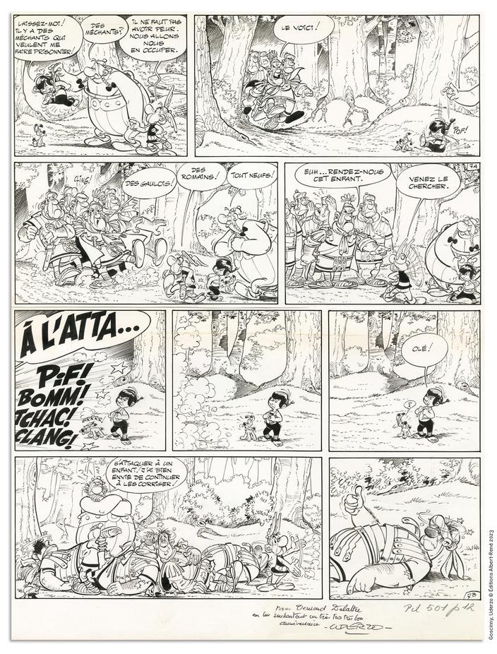 Une planche d Astérix en Hispanie vendue 167 000 euros aux enchères