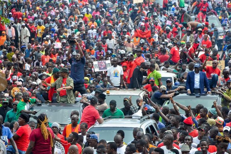 Une manifestation à Conakry, le 24 octobre 2019