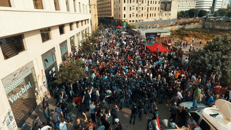 Une manifestation à Beyrouth, le 25 octobre 2019