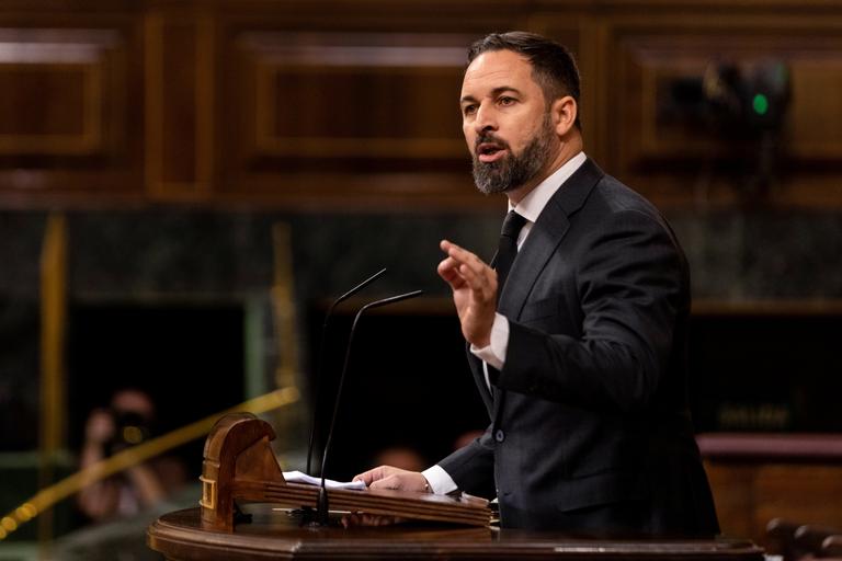 Le leader de Vox, Santiago Abascal (Espagne).