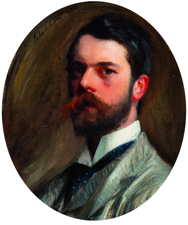 Tableau De John Singer Sargent - Homme Avec Draperie Rouge, Prêt à Accrocher