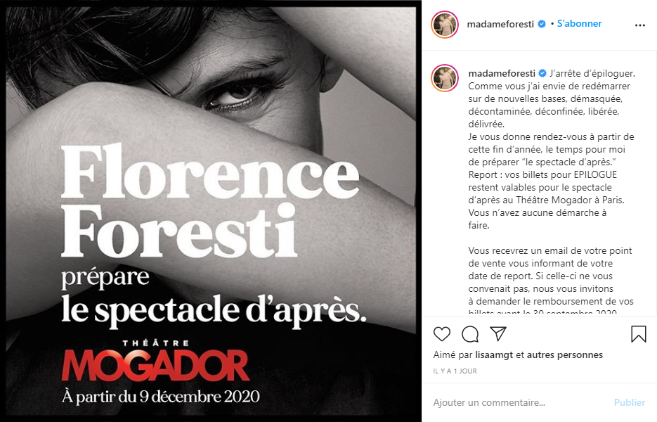 Liberee Delivree Florence Foresti De Retour Avec Un Nouveau Seule En Scene En Decembre