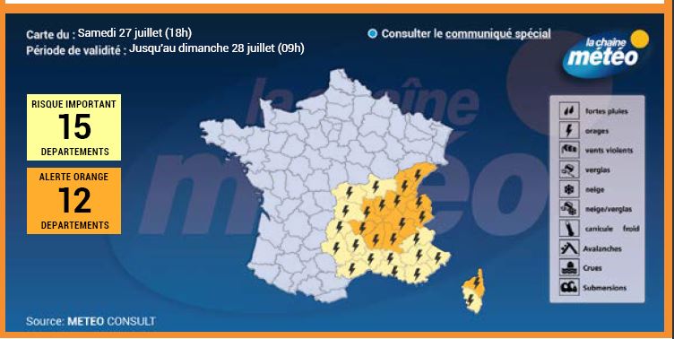 Les Orages Menacent Lest 12 Départements En Alerte Orange