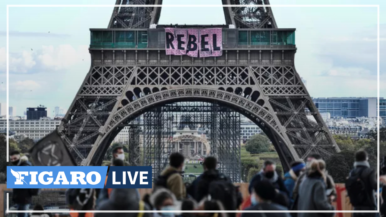 Climat Le Groupe Extinction Rebellion Deploie Une Banderole Sur La Tour Eiffel