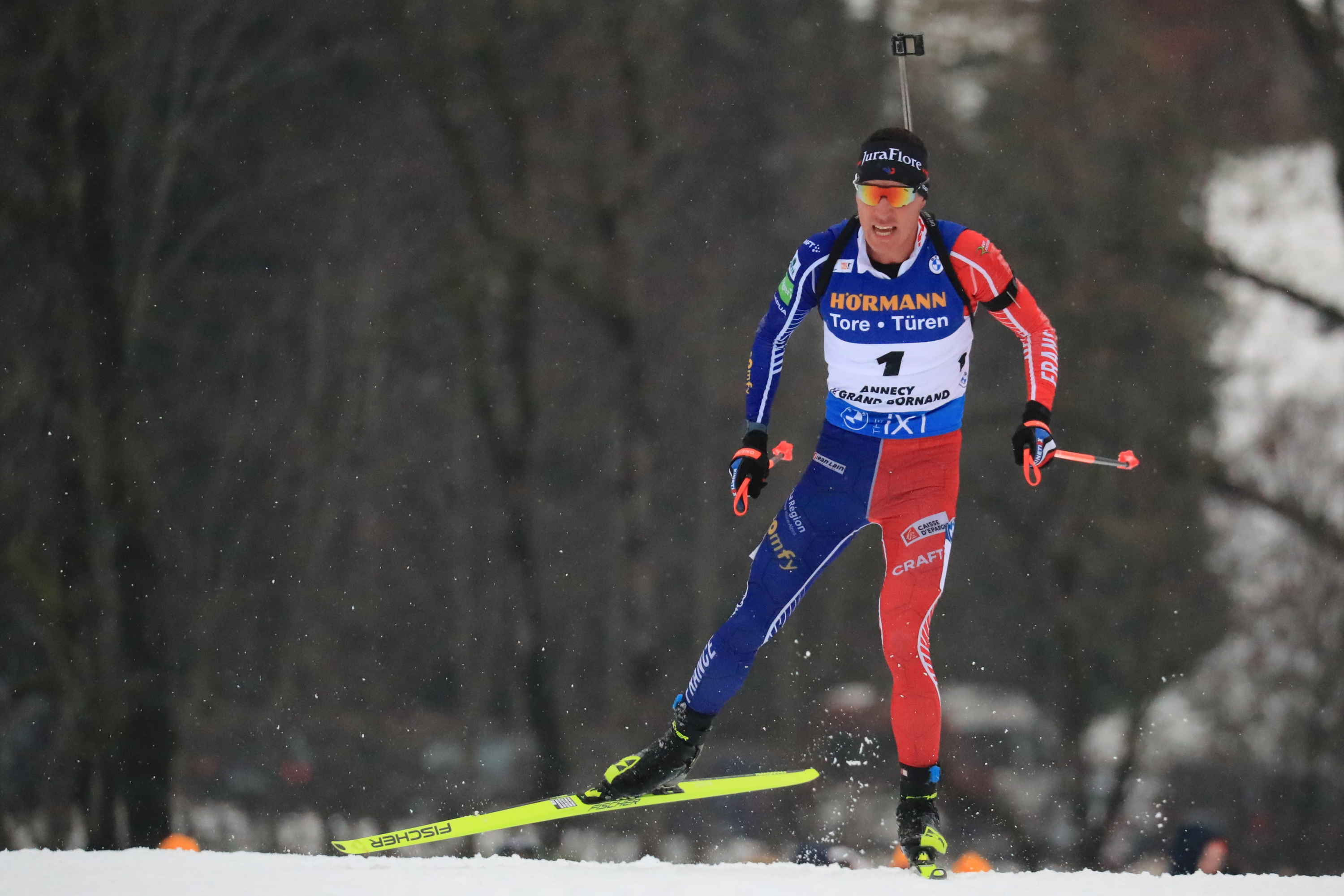Biathlon: Fillon Maillet court toujours après un premier podium individuel à un mois des Mondiaux