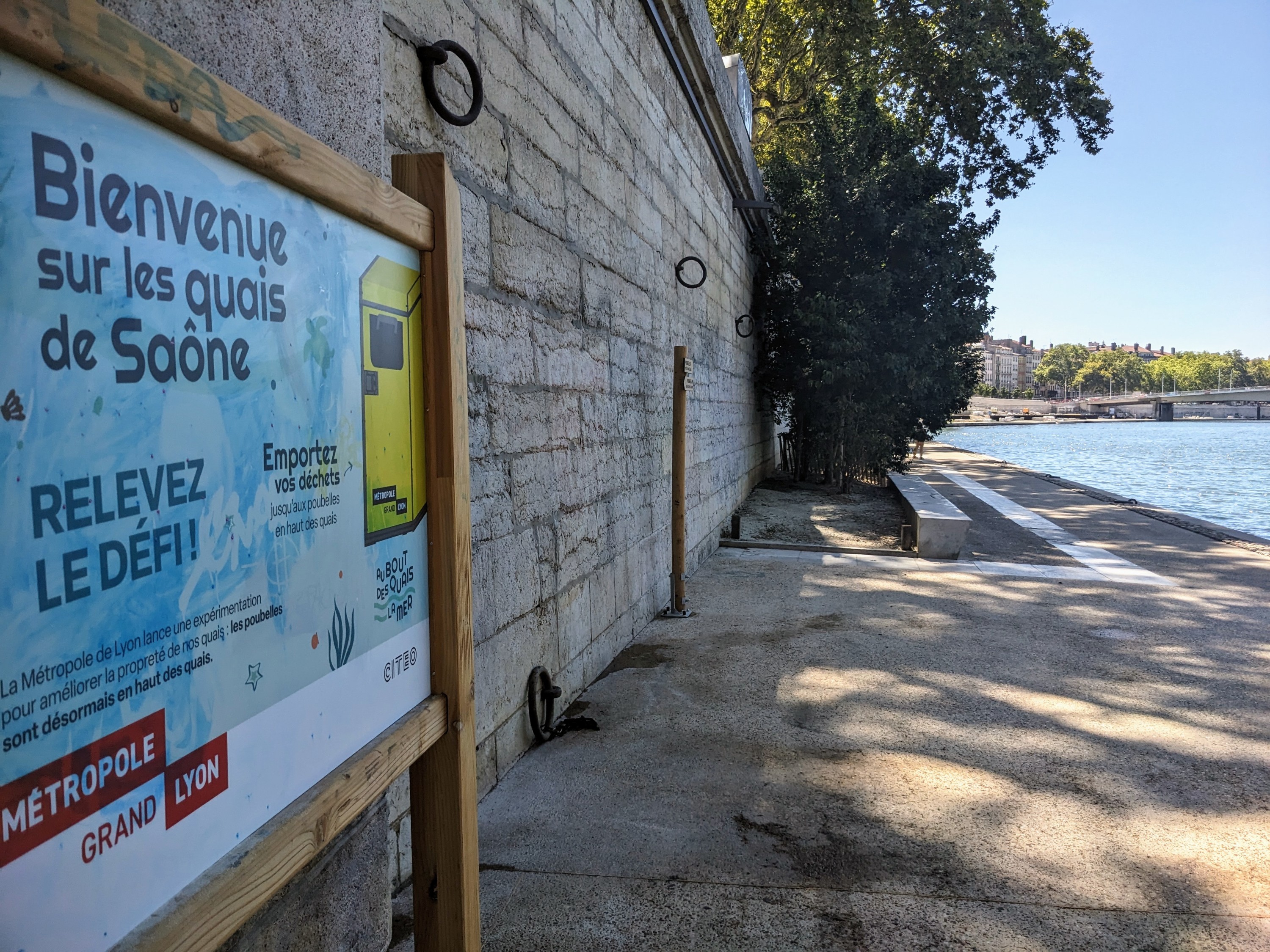 Lyon. De nouvelles poubelles pour des quais de Saône plus propres : «Les  Lyonnais jouent le jeu»