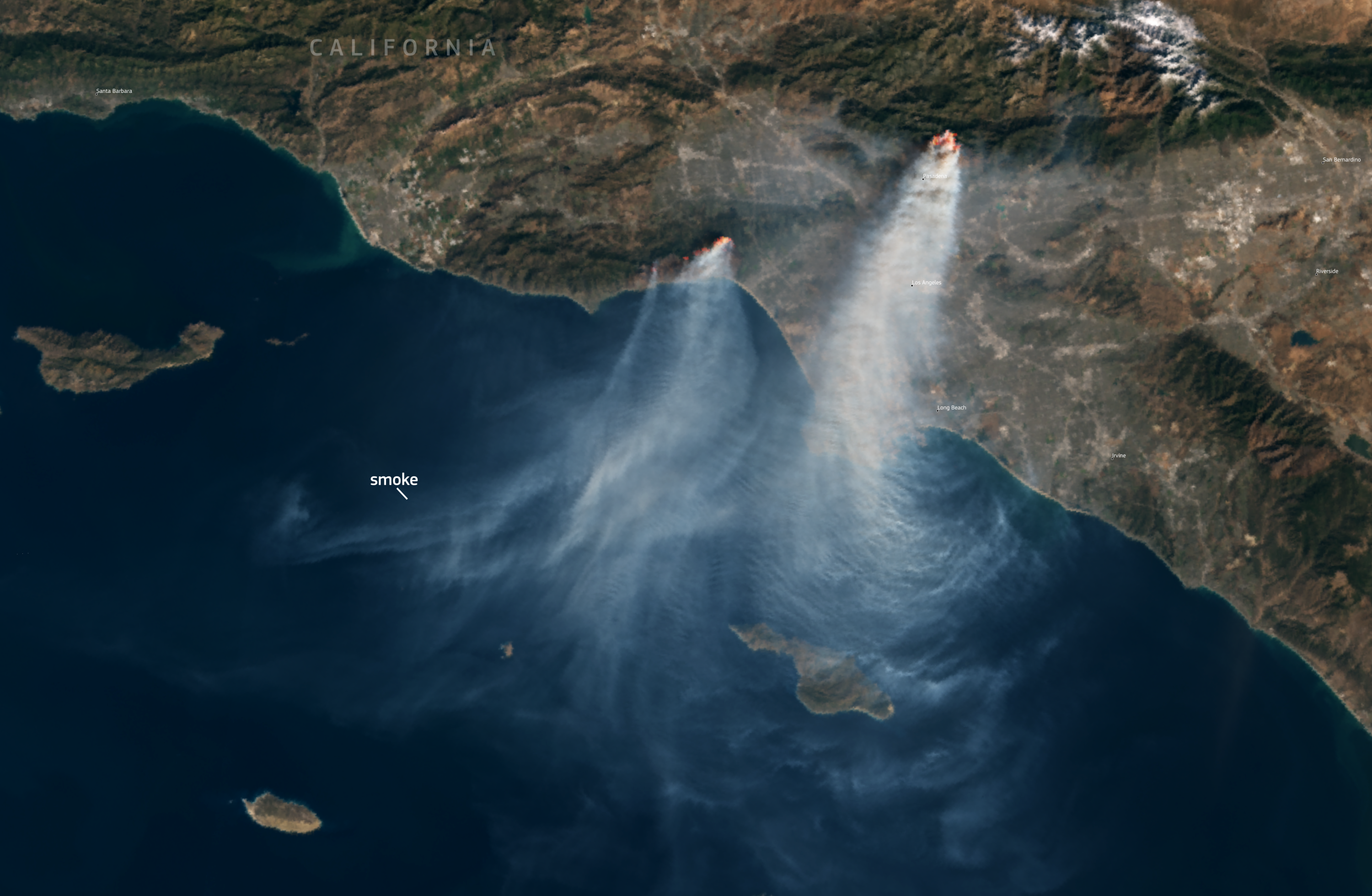 Incendies à Los Angeles : les images satellitaires saisissantes de la catastrophe