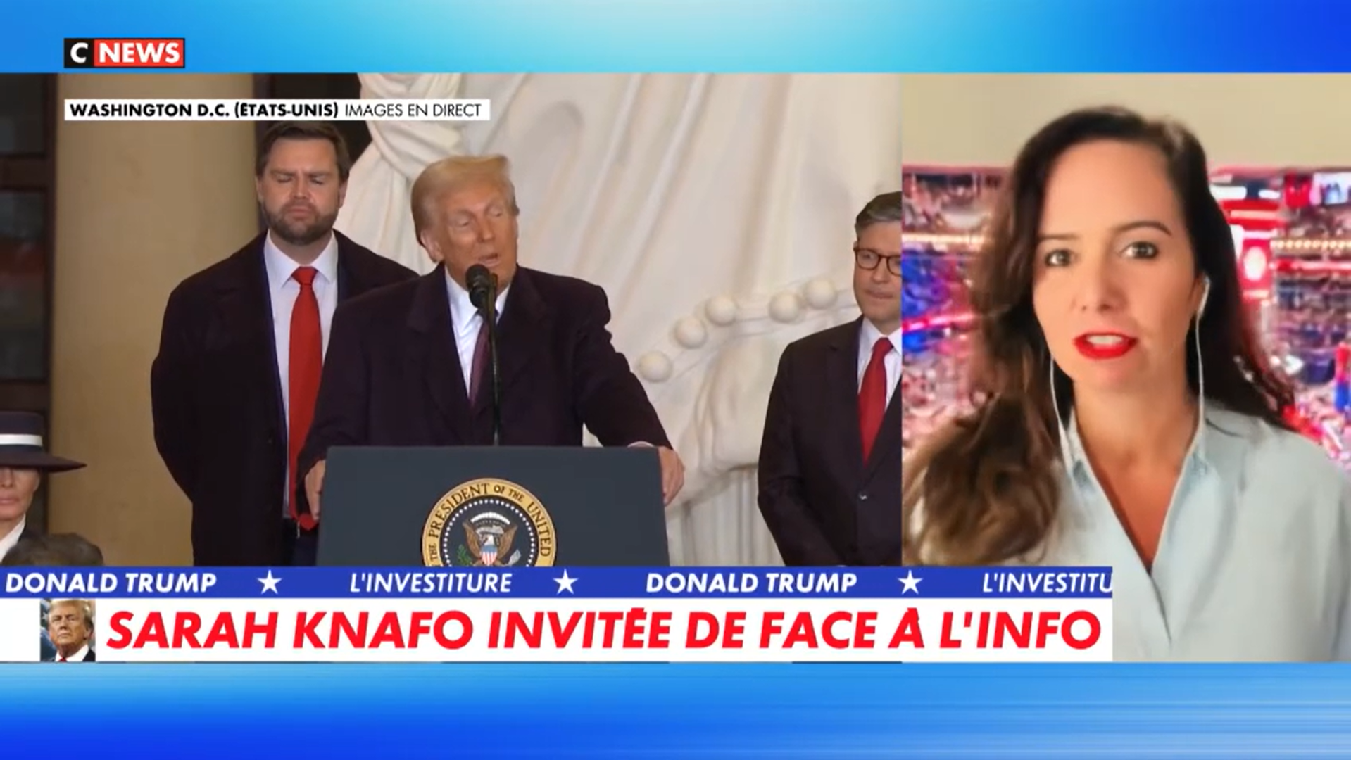 «Il y a de quoi être jaloux» : Sarah Knafo compare le discours d’investiture de Trump à la déclaration de politique générale de Bayrou