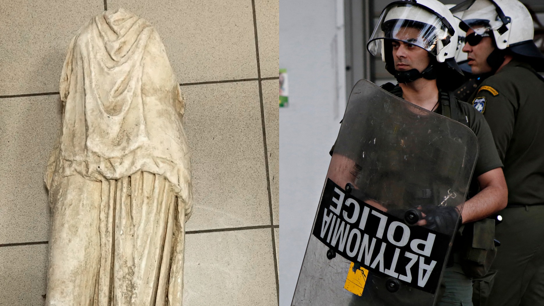 La police grecque ouvre une enquête après la découverte d’une statue antique « près de poubelles »