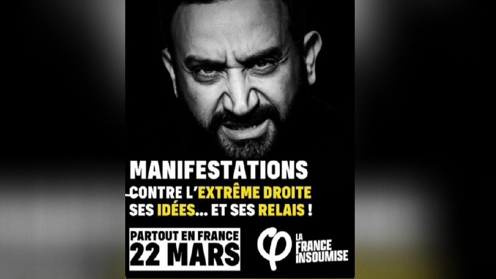 Pour Gérald Darmanin, LFI «met une cible dans le dos» de Cyril Hanouna en  le visant avec une affiche controversée