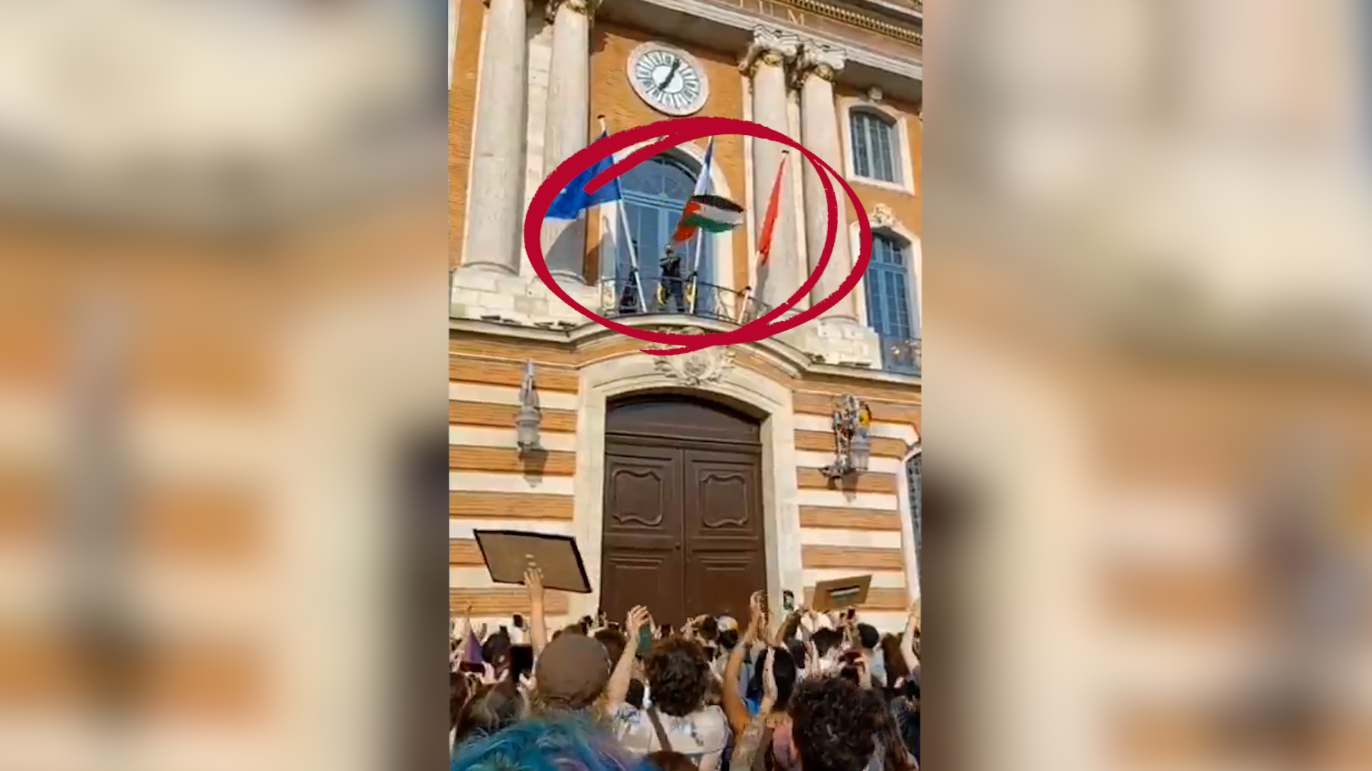 «Flottille de la liberté» : à Toulouse, un drapeau palestinien brandi sur le Capitole et des menaces de mort visant le maire découvertes
