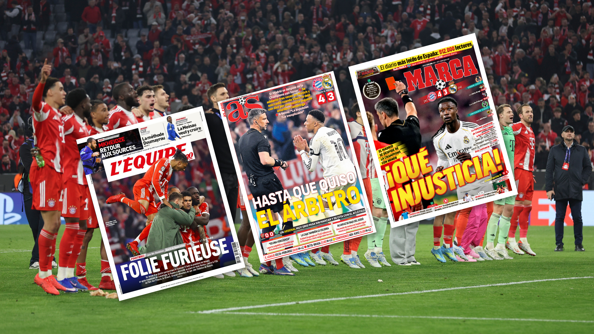 «Folie furieuse», «merci pour le show», «quelle injustice»... la presse européenne euphorique après le quart de folie entre le Real et le Bayern
