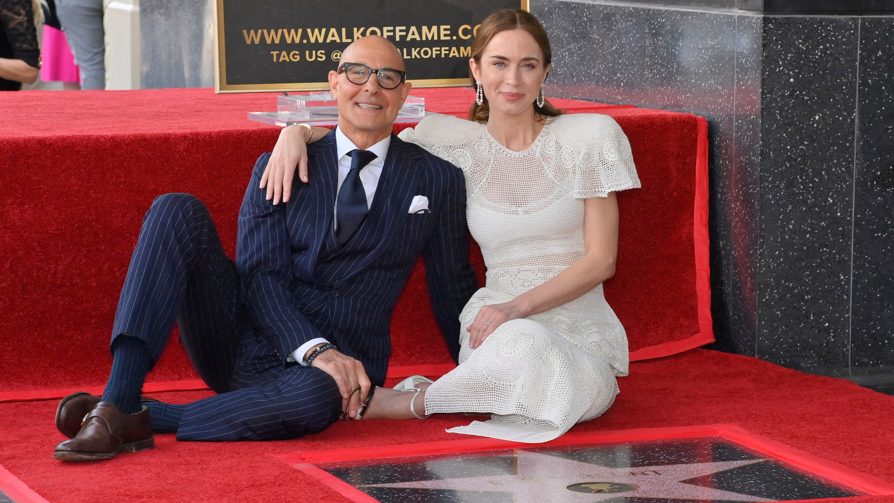 Le casting du Diable s’habille en Prada réuni pour honorer Stanley Tucci et Emily Blunt sur le Hollywood Walk of Fame