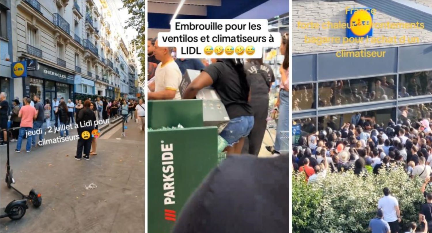 Files d’attente, bousculades... La vente de 200.000 climatiseurs et ventilateurs chez Lidl vire au chaos