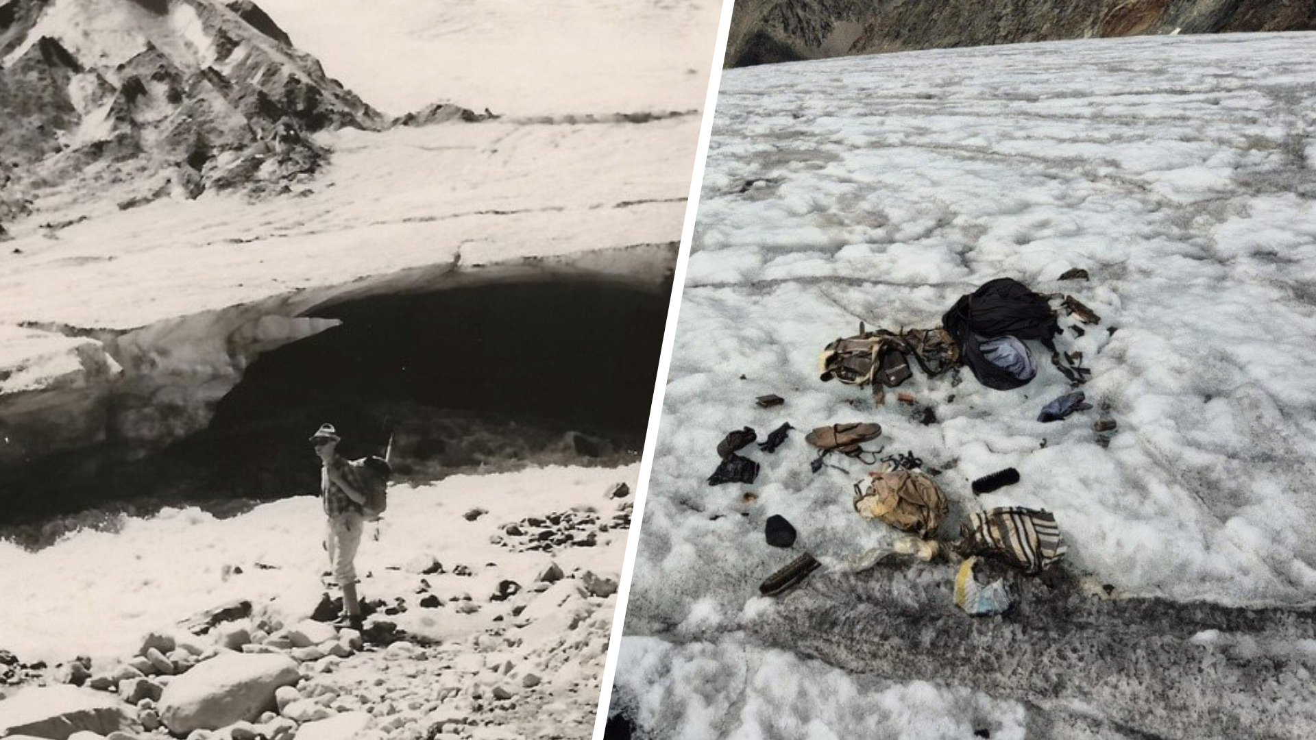 Alpinisme : 60 ans après, il retrouve le sac qu’il avait abandonné dans un glacier pour sauver sa vie