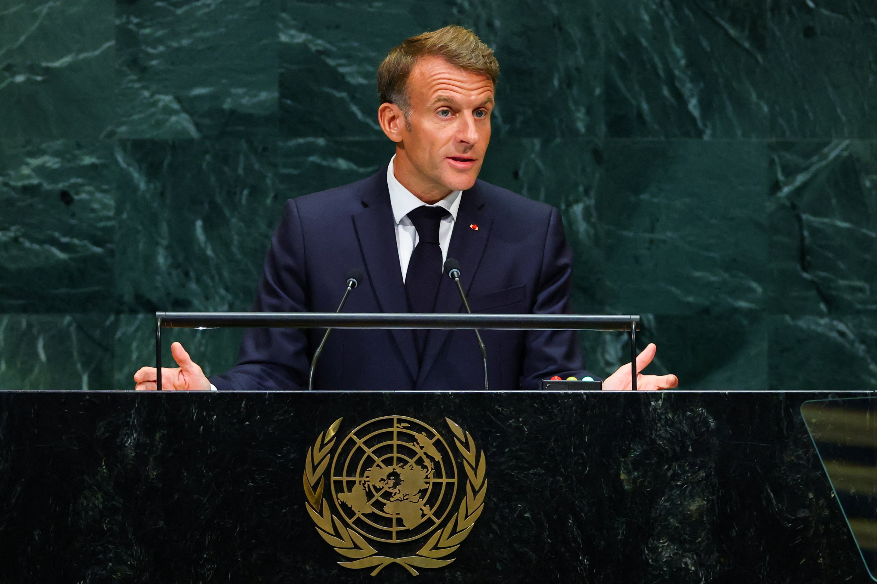 «Ne cédons pas à l’esprit de défaite» : retrouvez l’intégralité du discours d’Emmanuel Macron devant l’ONU