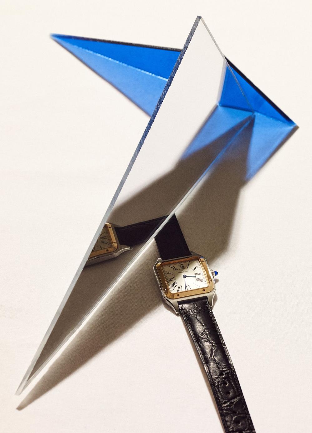 Cartier - Horloge de voyage Art Deco en argent et émail