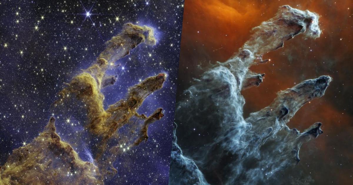 De legendarische “pijlers van de schepping” opnieuw bezocht door de James Webb Telescope
