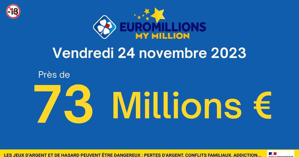 EuroMillions du vendredi 24 novembre 2023 comment remporter 73