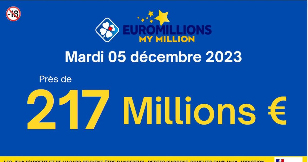 EuroMillions for Tuesday 05th December 2023 How to win €217 million?