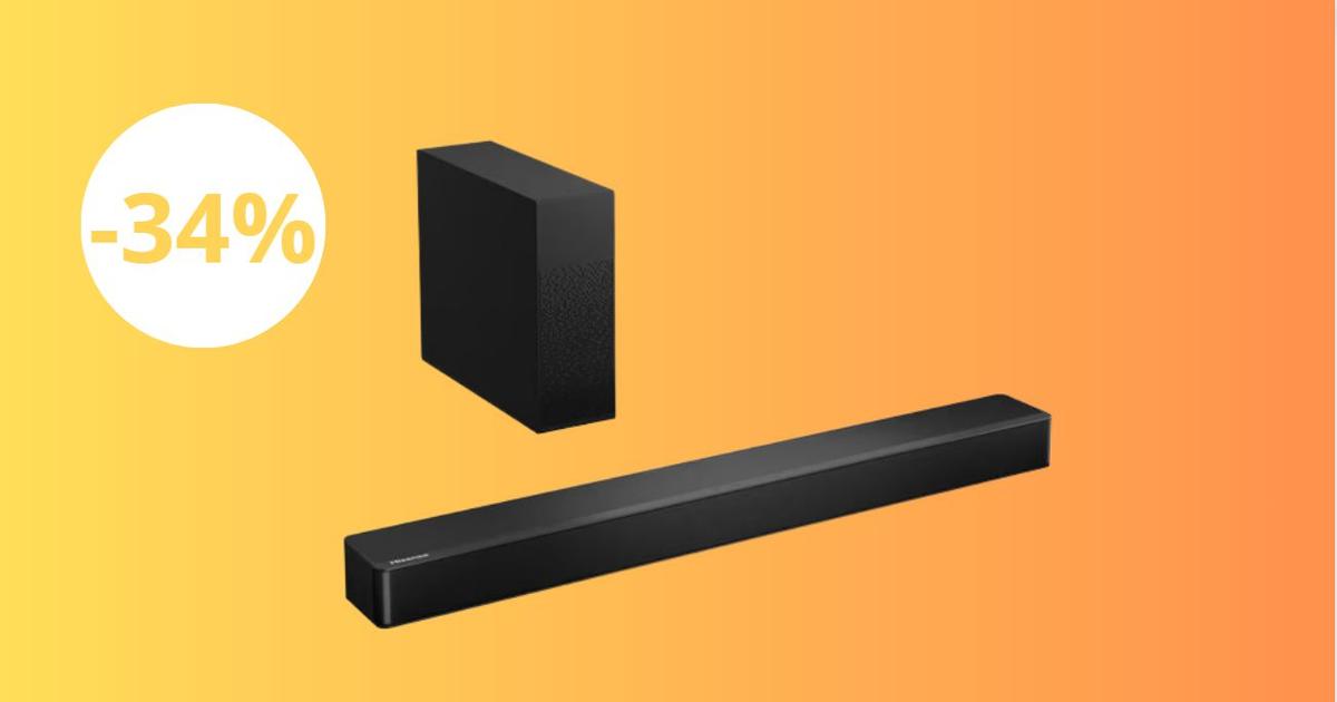 It's the sale this Hisense soundbar sees its price drop by 34! The