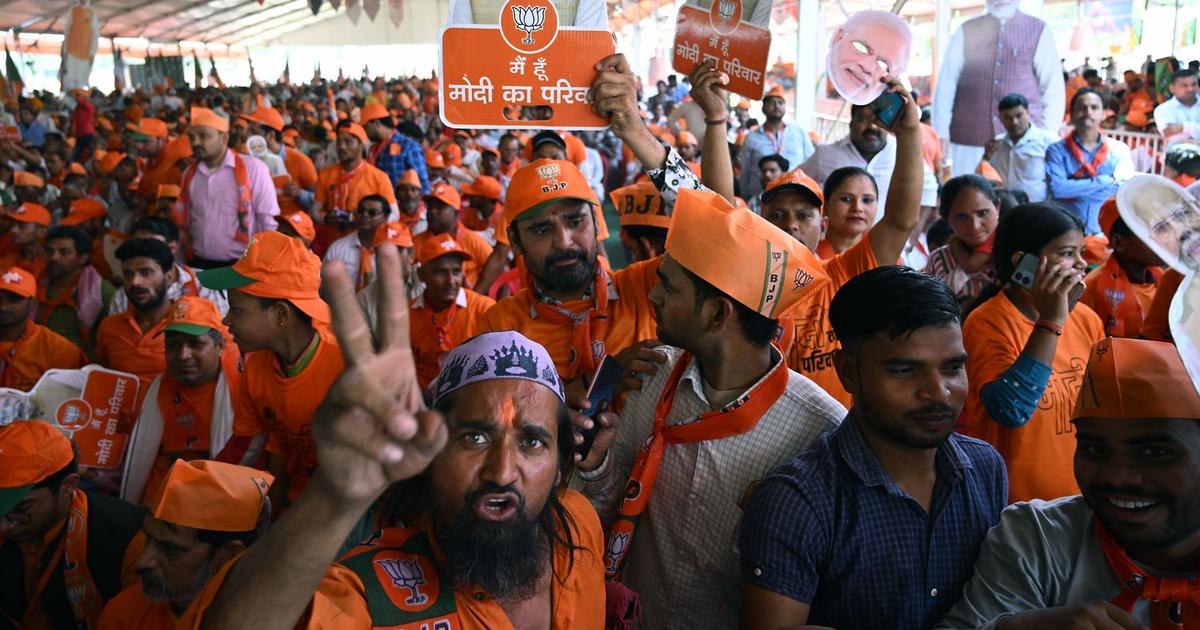 in Agra, the BJP election machine campaigned for Modi