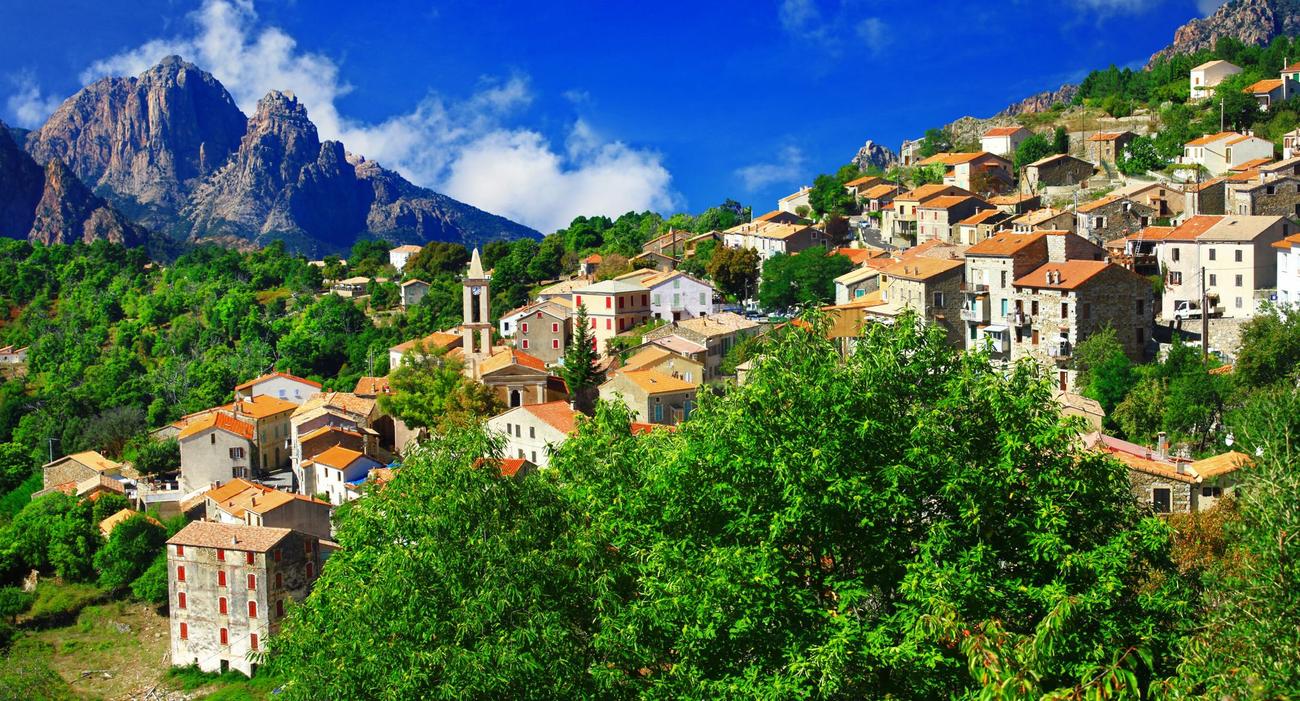 Vue du village d’Evisa, en Corse du Sud.