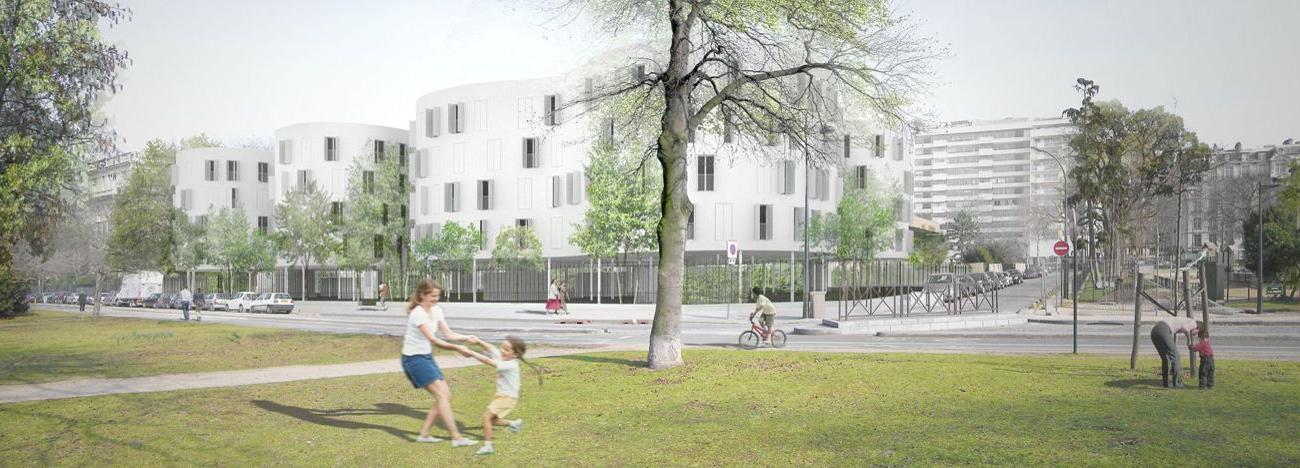 Le projet de 100 logements sociaux, avenue du Maréchal-Fayolle, dans le 16e arrondissement de Paris
