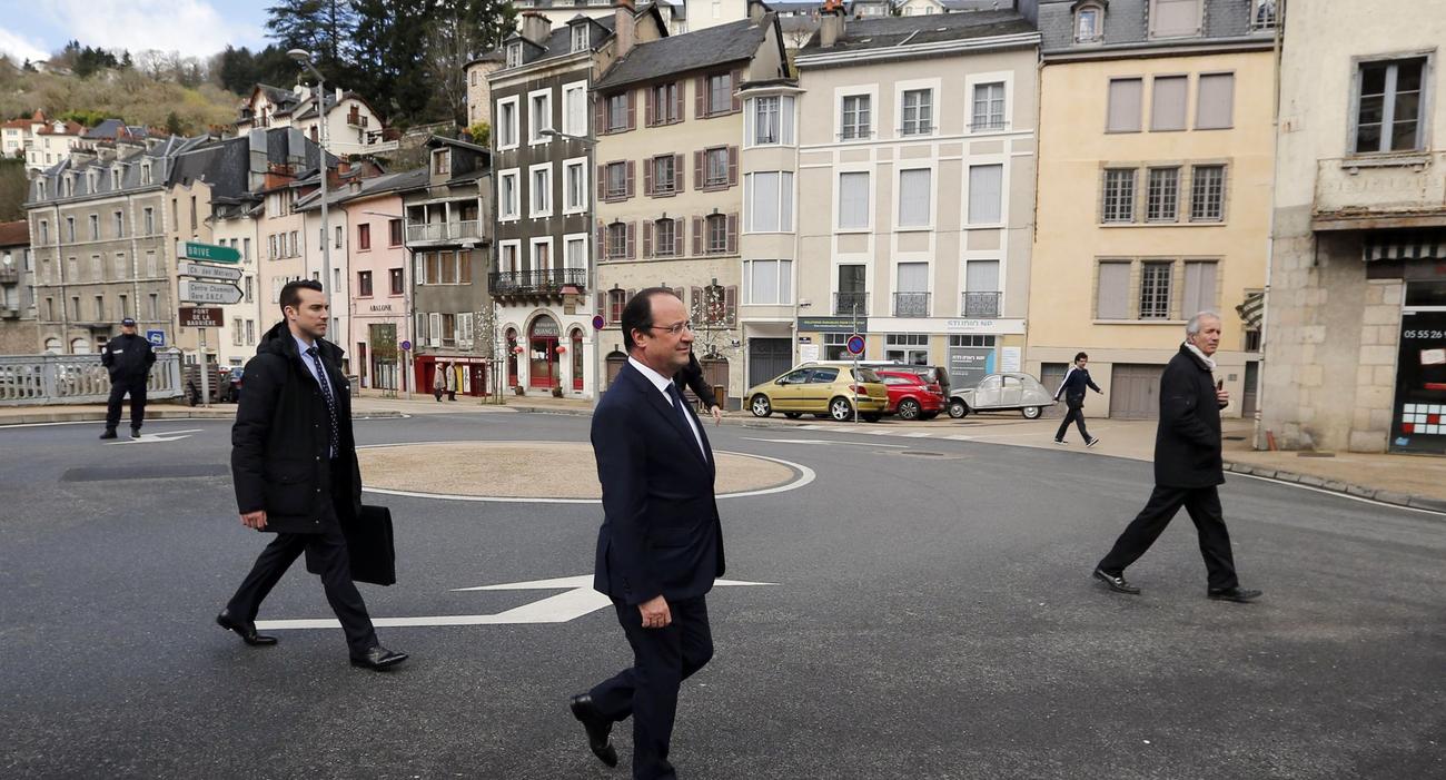 Photo d’archives: François Hollande à Tulle en mars 2014.