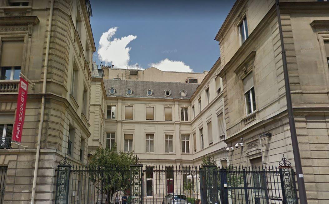 Le siège du Parti socialiste, rue de Solférino, dans le VIIe arrondissement de Paris.