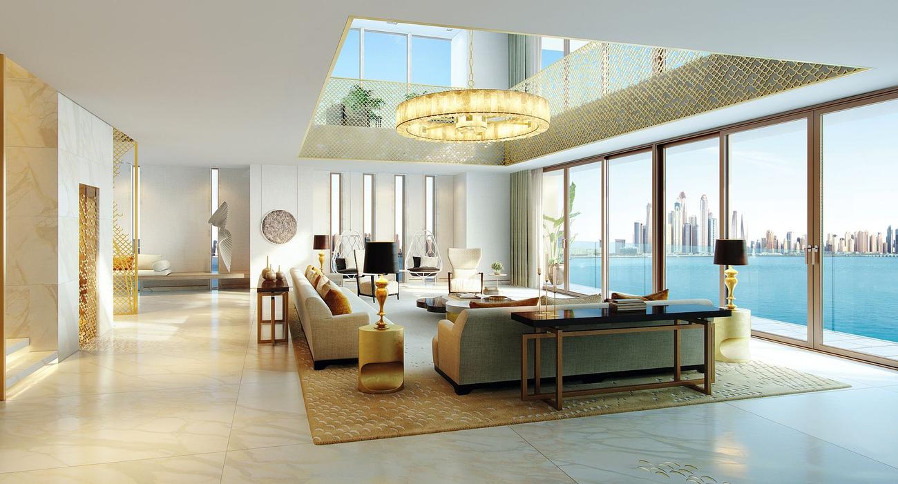 A Dubai, les résidences Atlantis actuellement en construction sur Palm island.