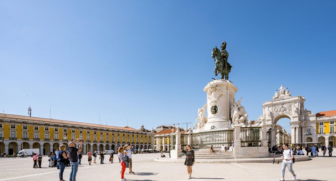 La Praça do Comércio (Place du Commerce) à Lisbonne.