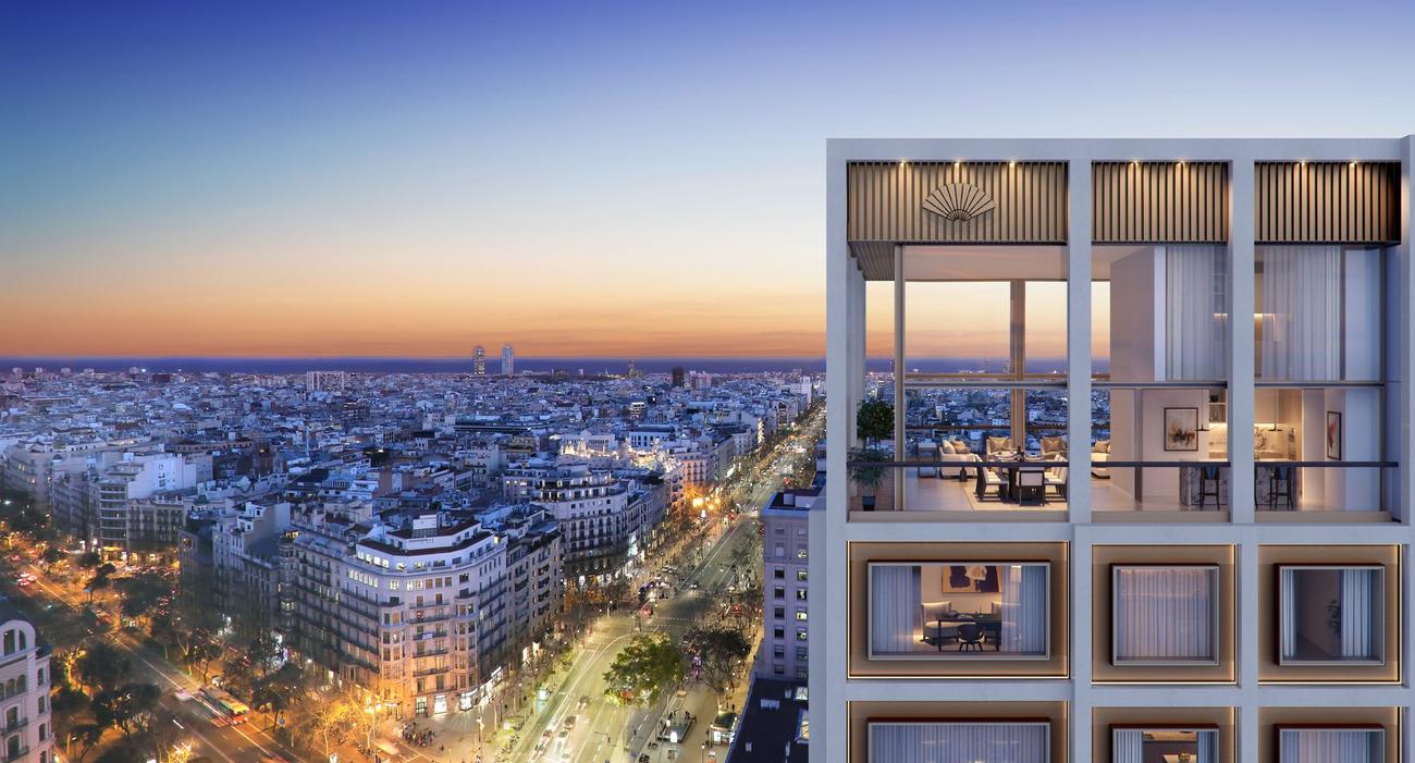 Une vue en hauteur depuis le futur Mandarin Oriental à Barcelone.
