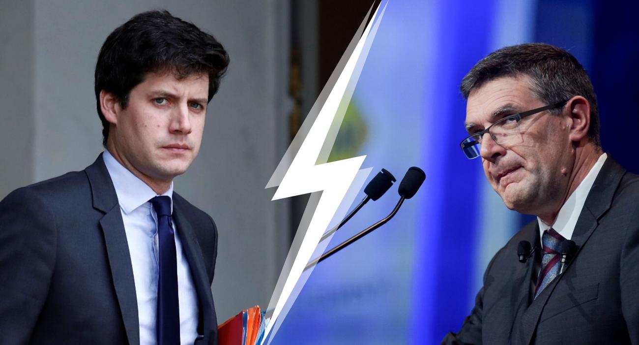 Le ministre du Logement, Julien Denormandie <i>(à gauche)</i>, s’était montré très critique face à la proposition de Jean-Marc Torrollion, président de la Fnaim.