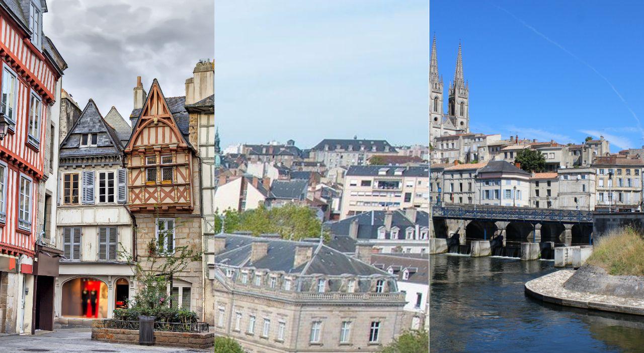 De gauche à droite: Quimper, Limoges et Niort